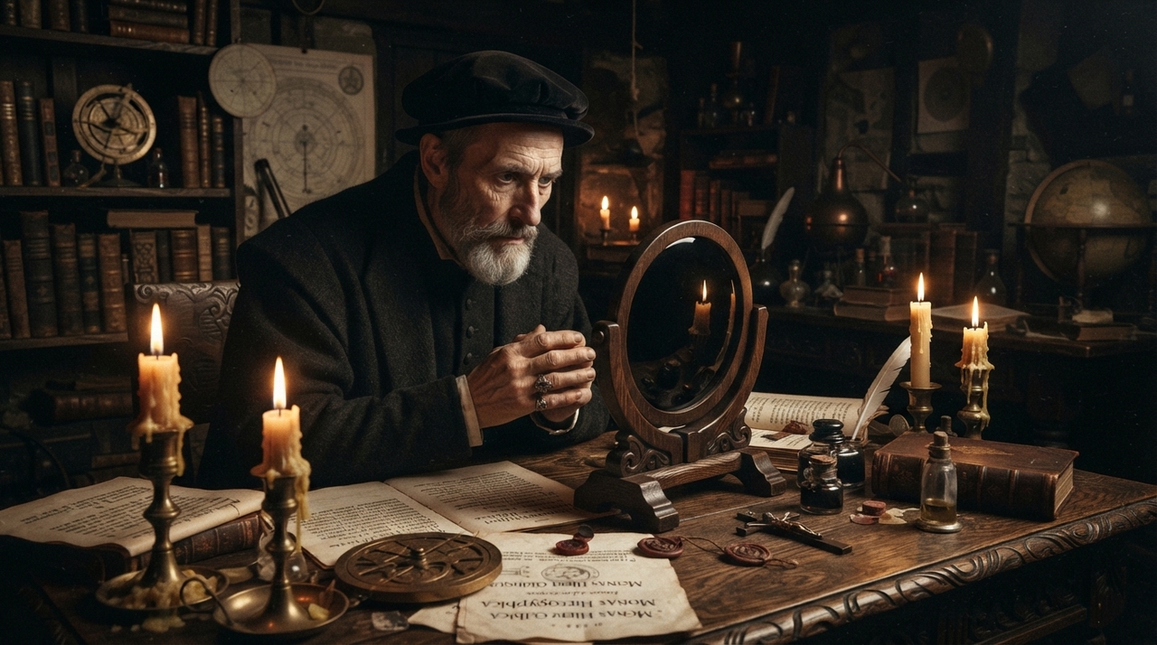 O influente conselheiro real britânico empregava a placa escura de rocha vítrea em sessões de vidência ritualística chamadas scrying