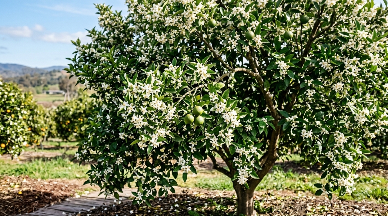 A floração abundante não significa que todas as flores serão transformadas em frutos.