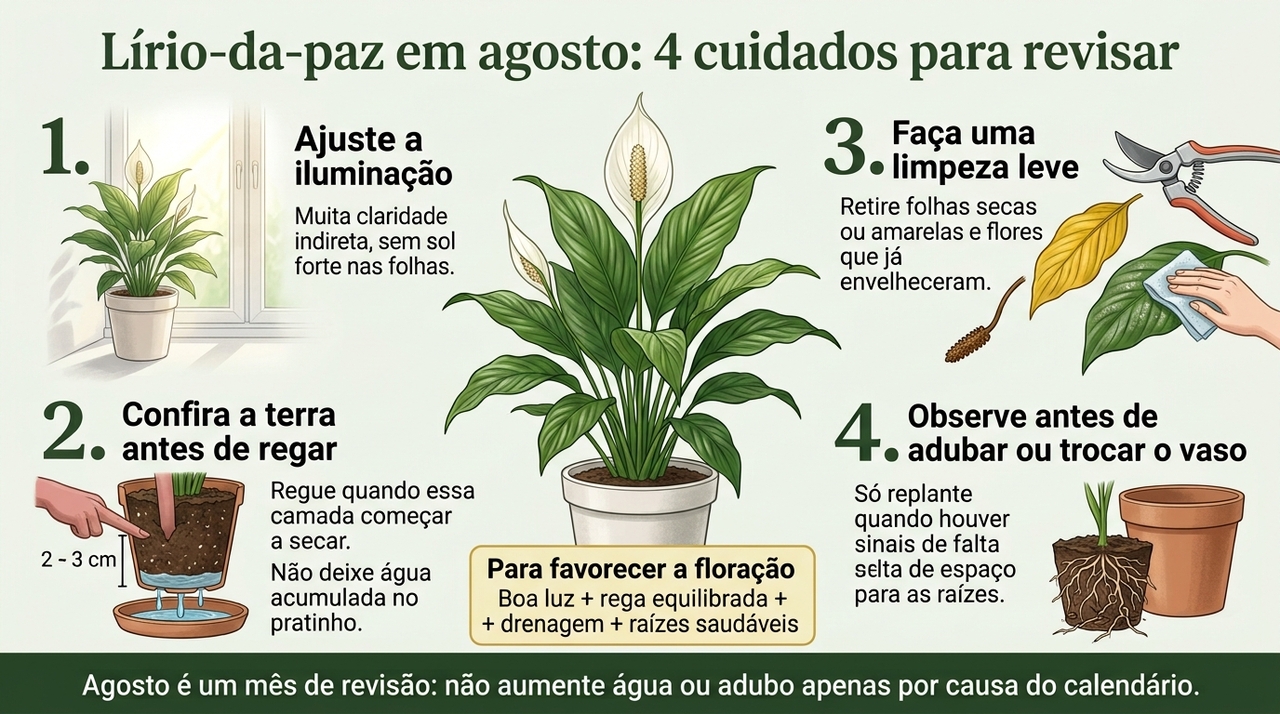 Folhas completamente amarelas, secas ou muito danificadas podem ser retiradas com uma tesoura limpa, cortando o pecíolo próximo à base.