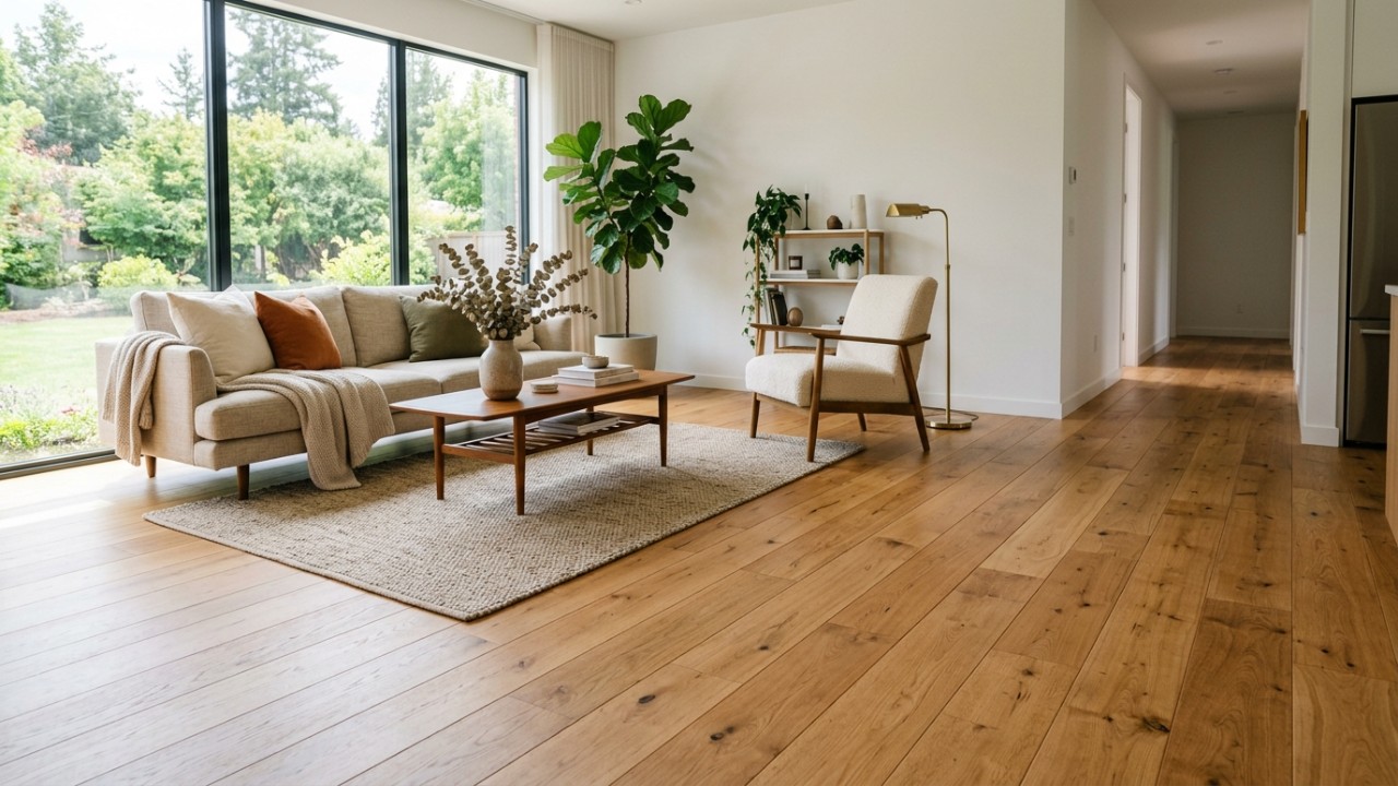 A substitui&ccedil;&atilde;o do piso cinza frio pela madeira traz um aconchego indispens&aacute;vel para a arquitetura contempor&acirc;nea.