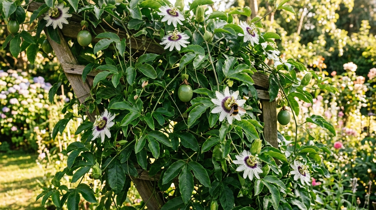 O maracujazeiro é uma planta que se desenvolve melhor com boa disponibilidade de luz.