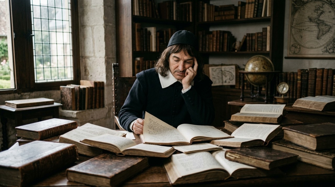 Descartes percebeu que pessoas igualmente capazes podiam chegar a conclusões completamente diferentes.