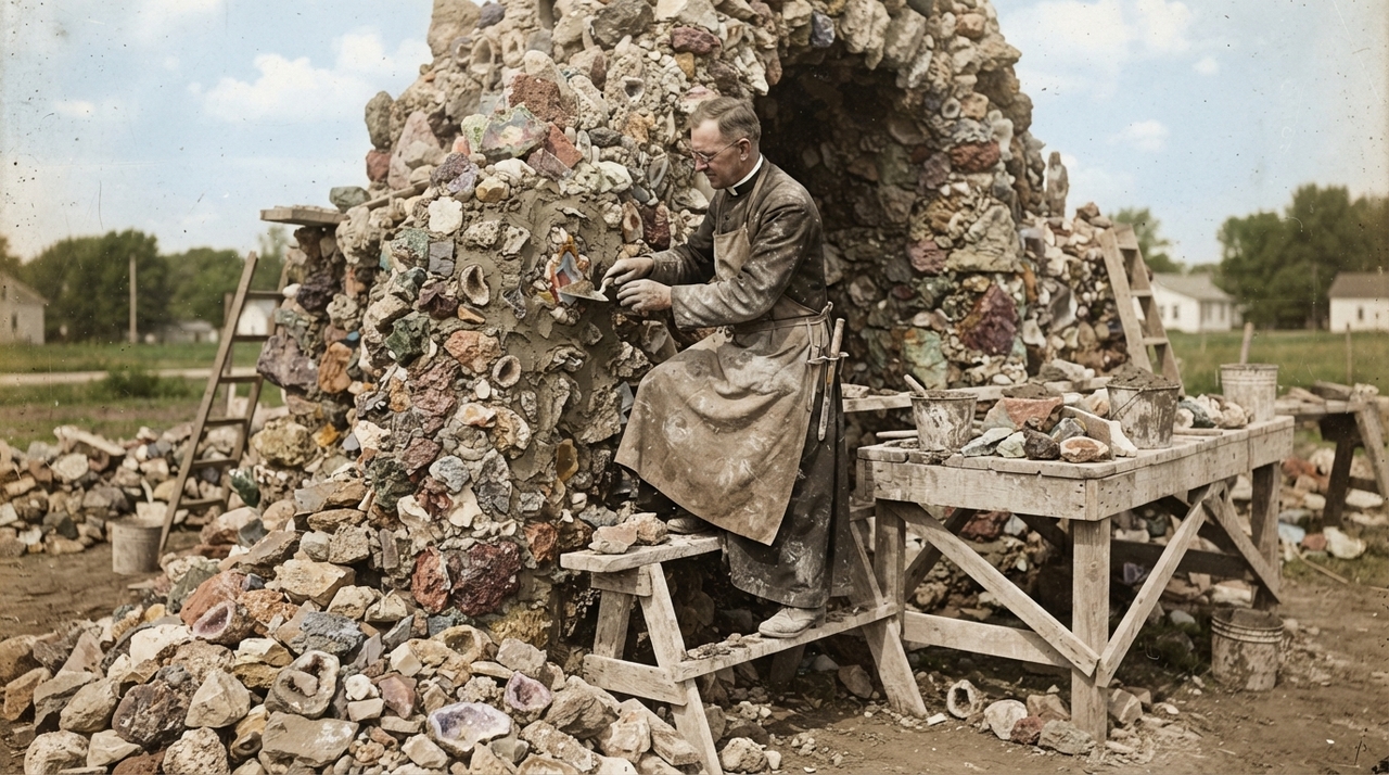 O trabalho propriamente dito começou em 1912. Dobberstein não estava simplesmente erguendo uma pequena capela.