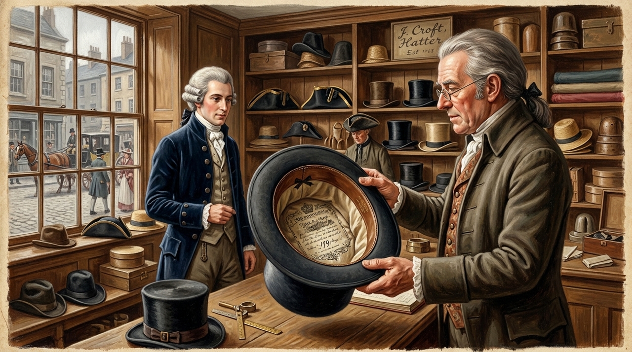 Em 1784, durante o governo de William Pitt, o Jovem, foi criado um imposto sobre chapéus masculinos.