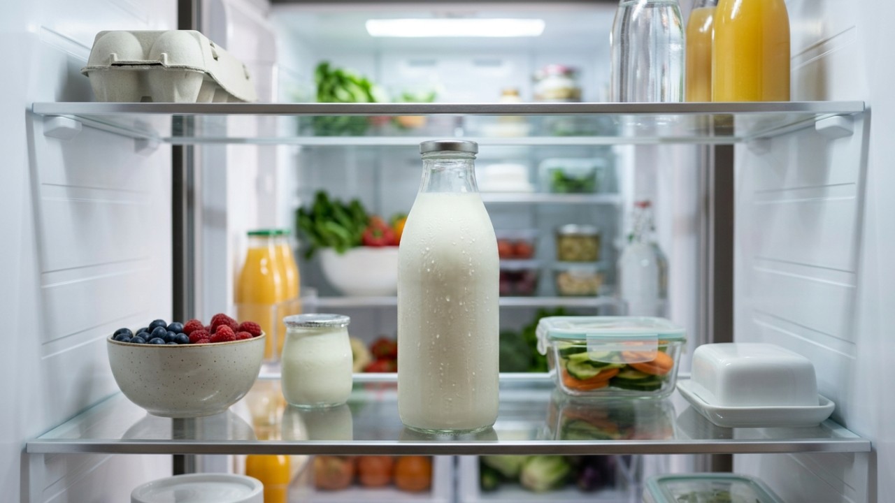 A organização correta dos alimentos na geladeira preserva o frescor e prolonga a vida útil da bebida.