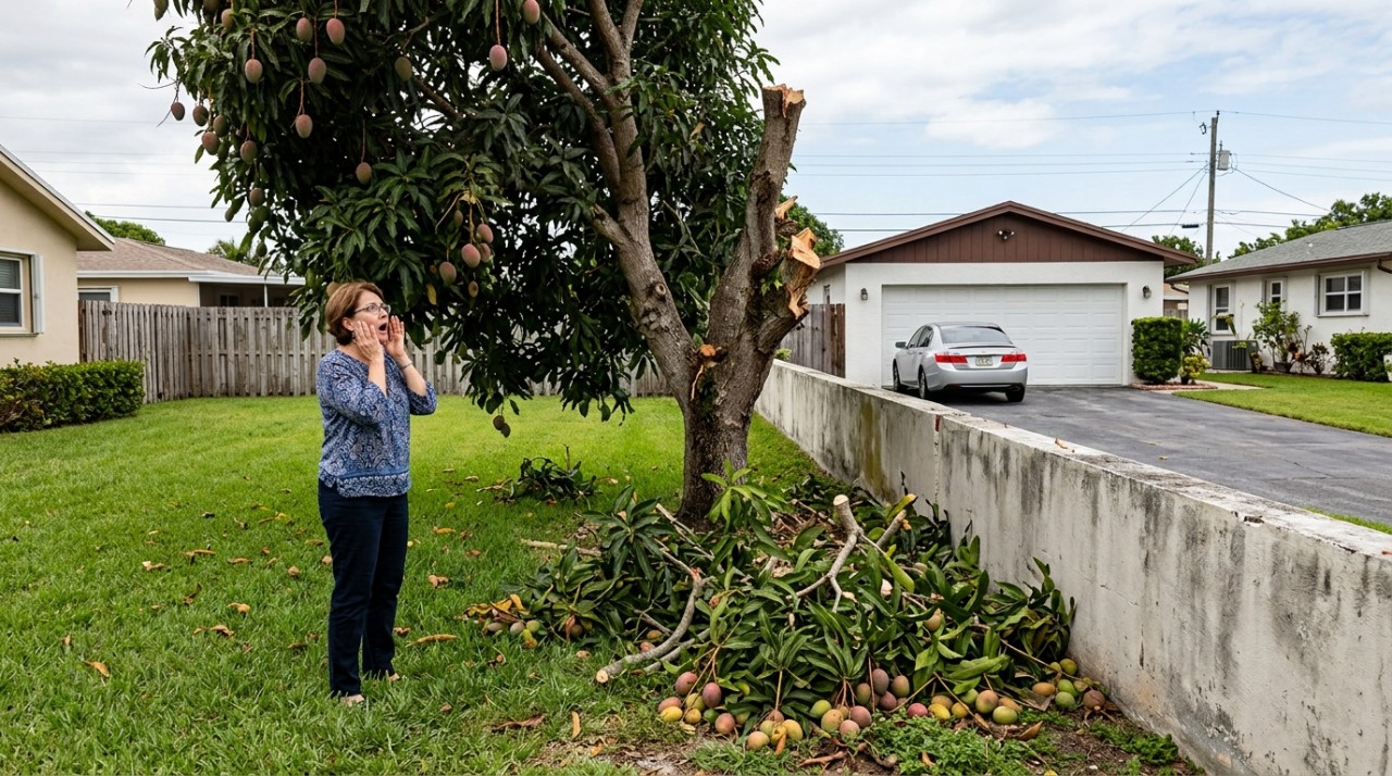 Durante a época de frutificação, o problema ficou mais evidente.