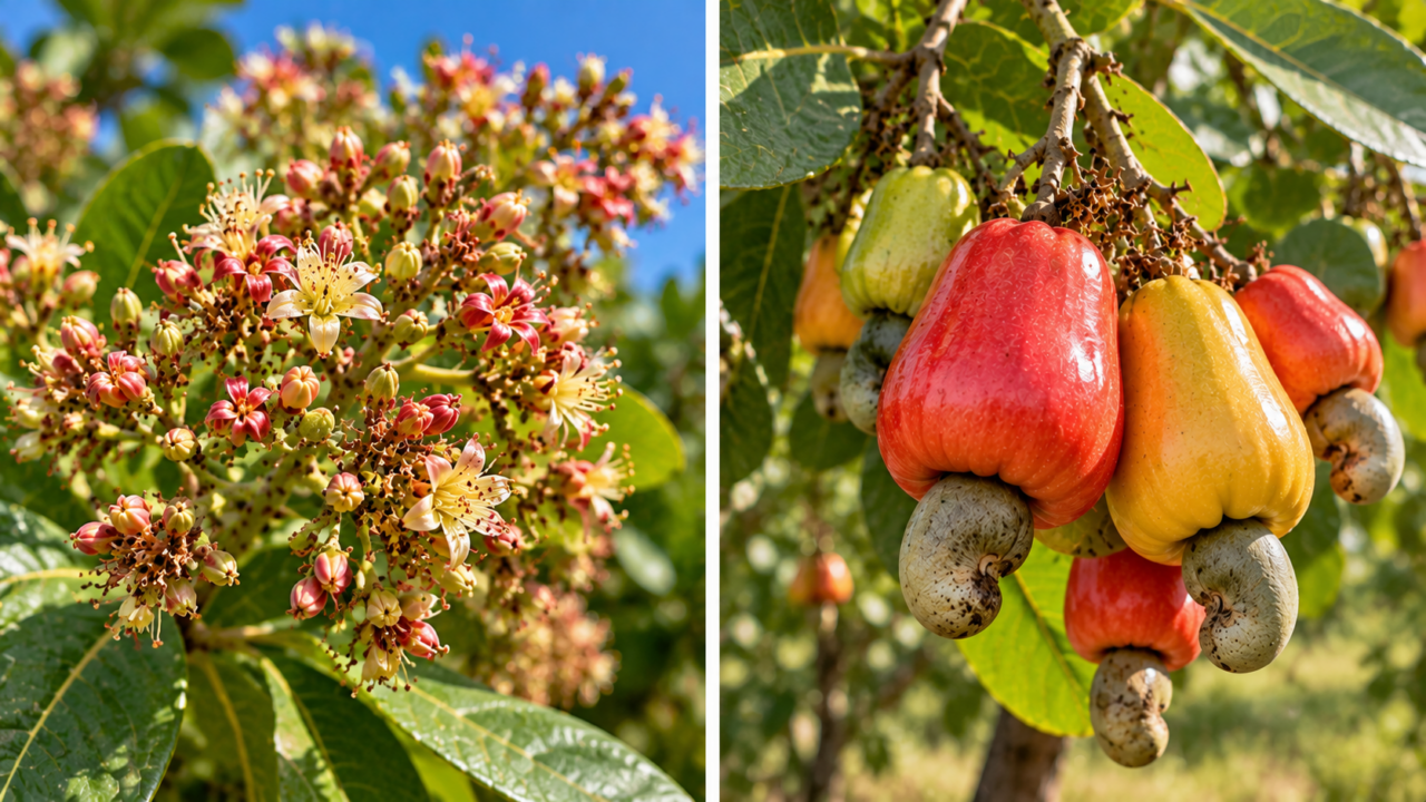 Muitas flores no cajueiro, mas poucas castanhas? Entenda a janela de polinização, o papel das abelhas e os fatores que podem causar a queda dos frutos.