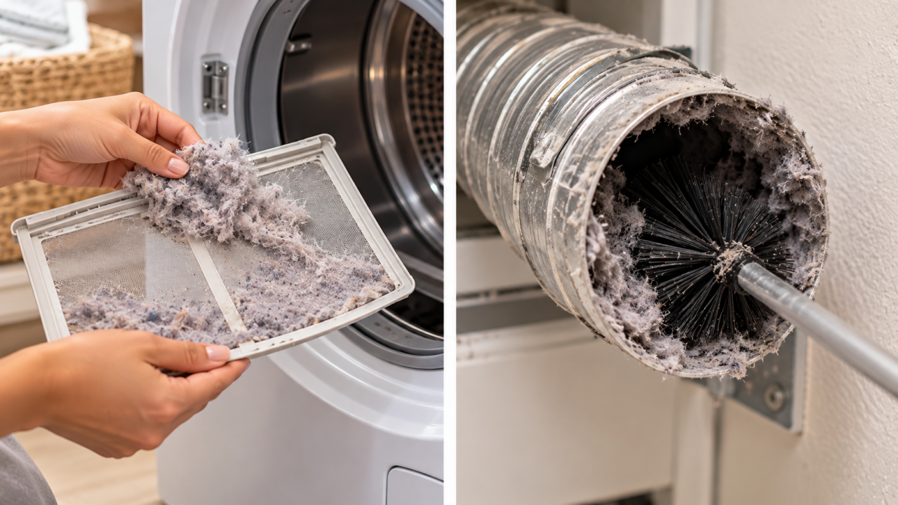 Aprenda a remover os fiapos do filtro da secadora e descubra quando uma limpeza mais profunda pode ser necessária.