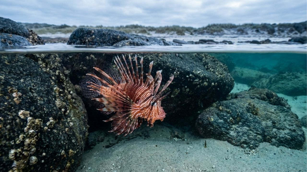 Ibama orienta como agir ao encontrar um peixe-leão no mar
