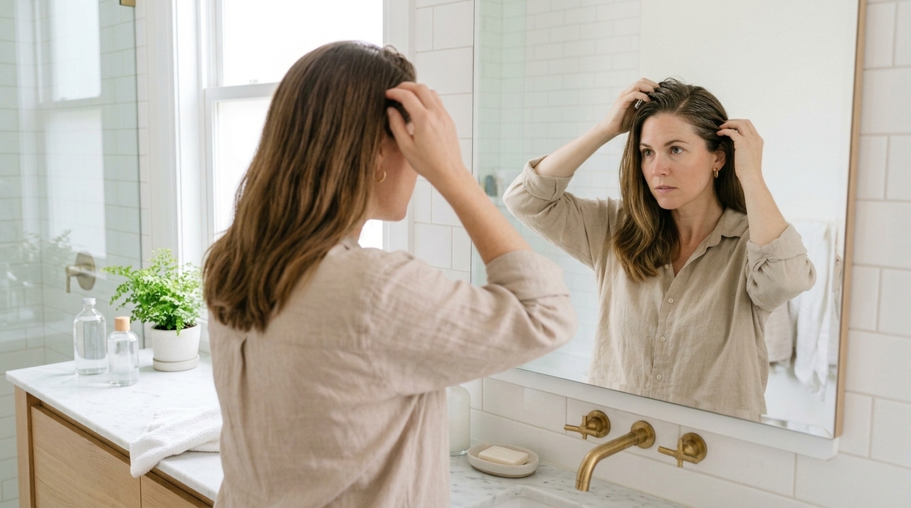 O shampoo deve ser aplicado principalmente no couro cabeludo, onde se concentra a maior parte do sebo, e distribuído com movimentos suaves usando as pontas dos dedos.