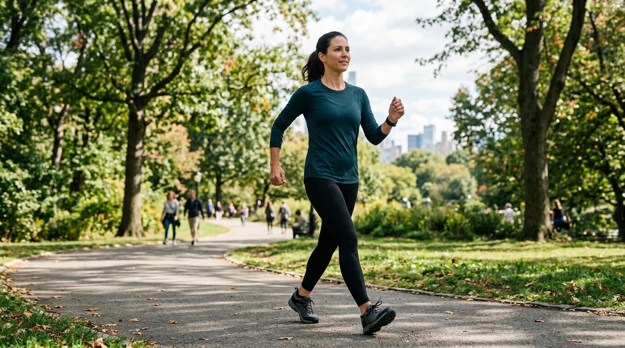 Para o trabalho aeróbico, uma caminhada acelerada pode cumprir parte da função de exercícios como esteira e bicicleta.