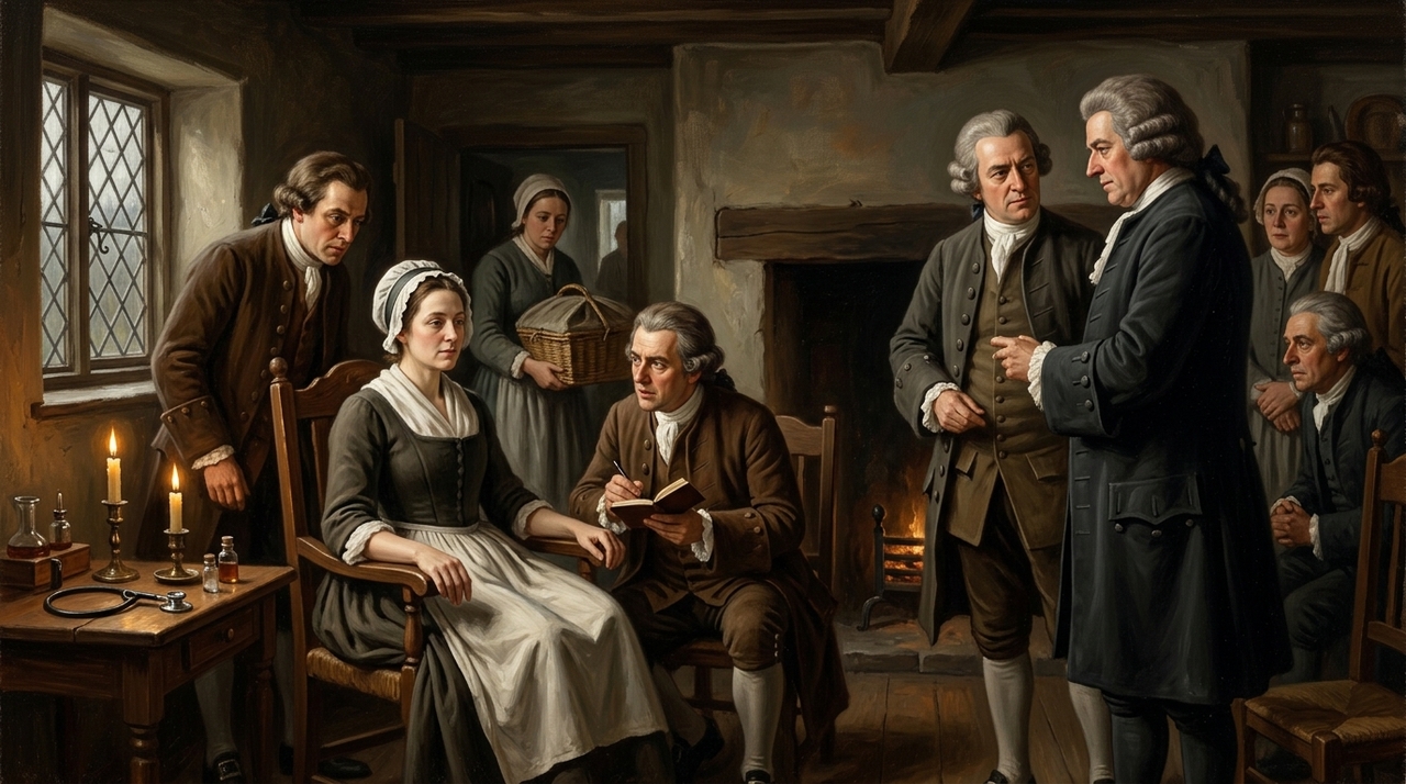 Mary Toft vivia em Godalming, no condado de Surrey, quando os relatos de supostos partos incomuns começaram a circular.