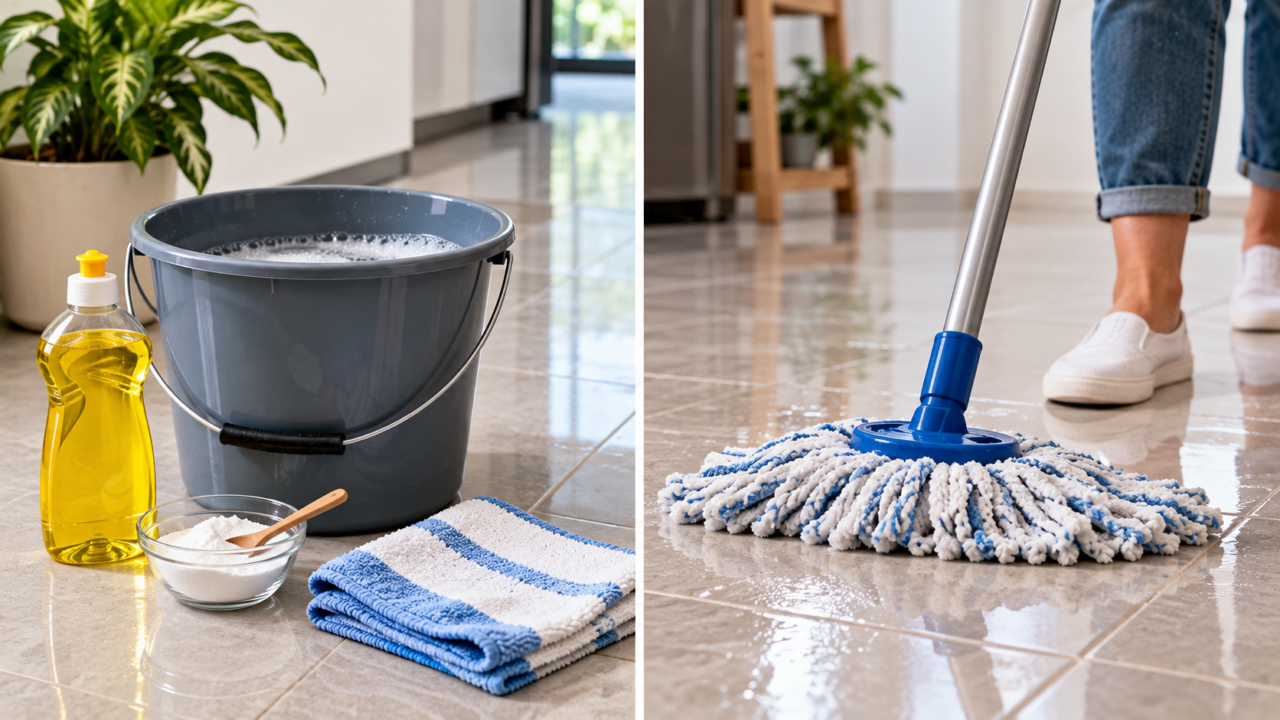 Aprenda uma mistura caseira simples para limpar piso encardido, remover resíduos e evitar que o revestimento fique opaco após a limpeza.