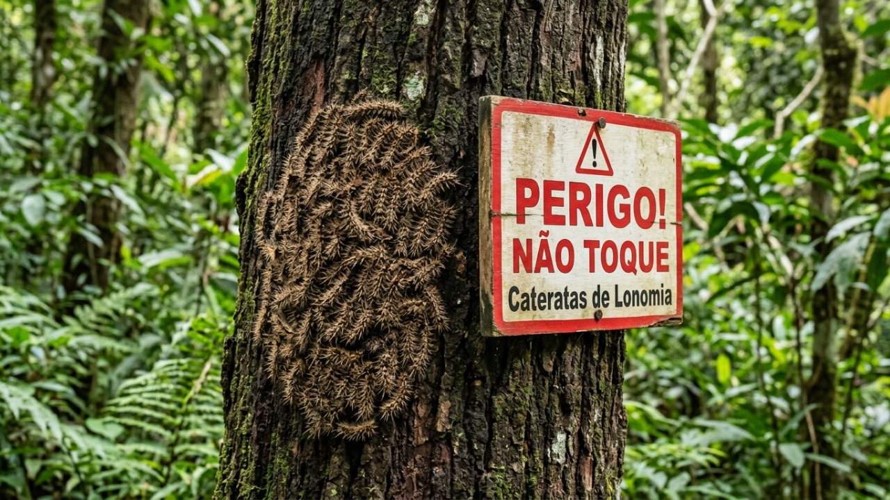Observar troncos antes de tocar ajuda a evitar acidentes com lonomias