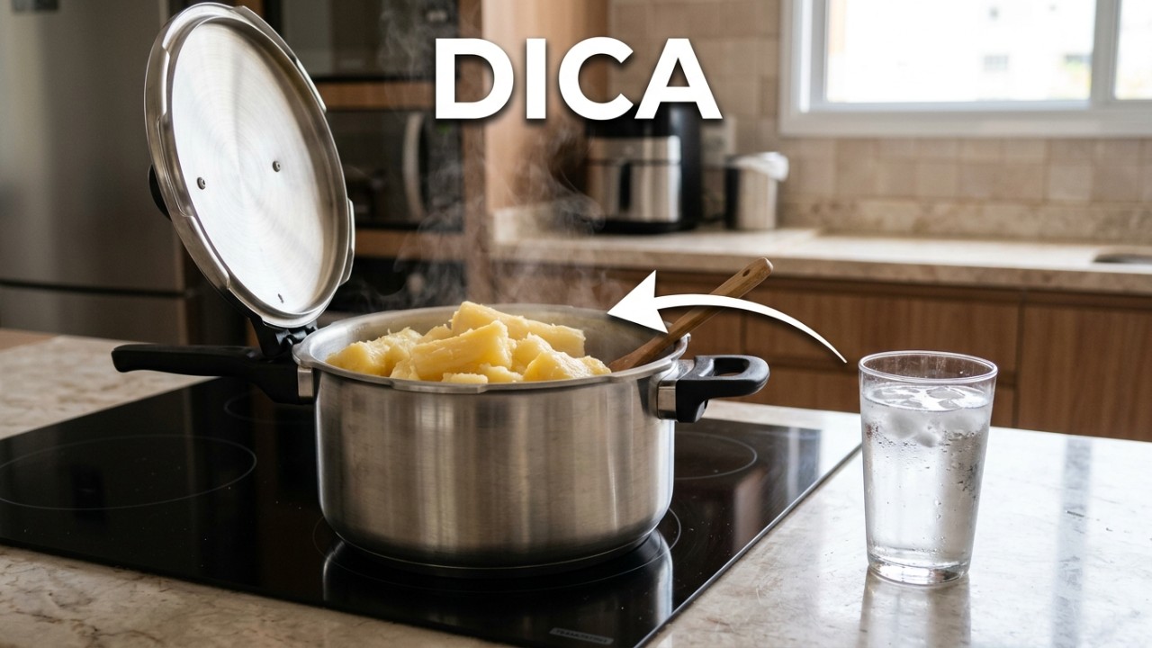 O uso correto da pressão e o choque térmico com água gelada ajudam a quebrar as fibras resistentes, transformando até as raízes mais duras em porções cremosas.
