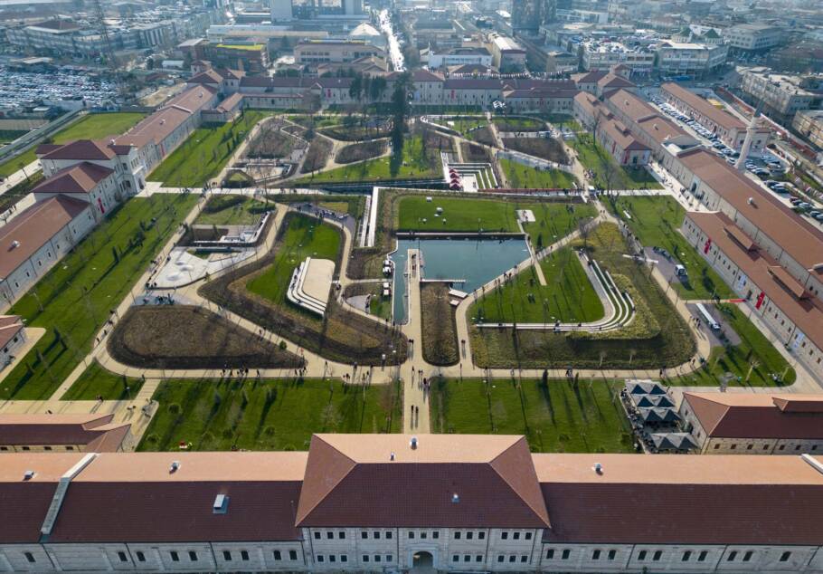 Vista aérea da Biblioteca Rami, eleita a melhor biblioteca verde do mundo