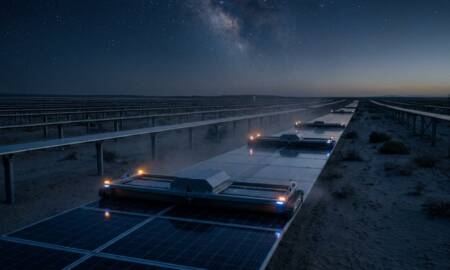 Sistemas robóticos preservam recursos hídricos e garantem a eficiência de usinas solares.