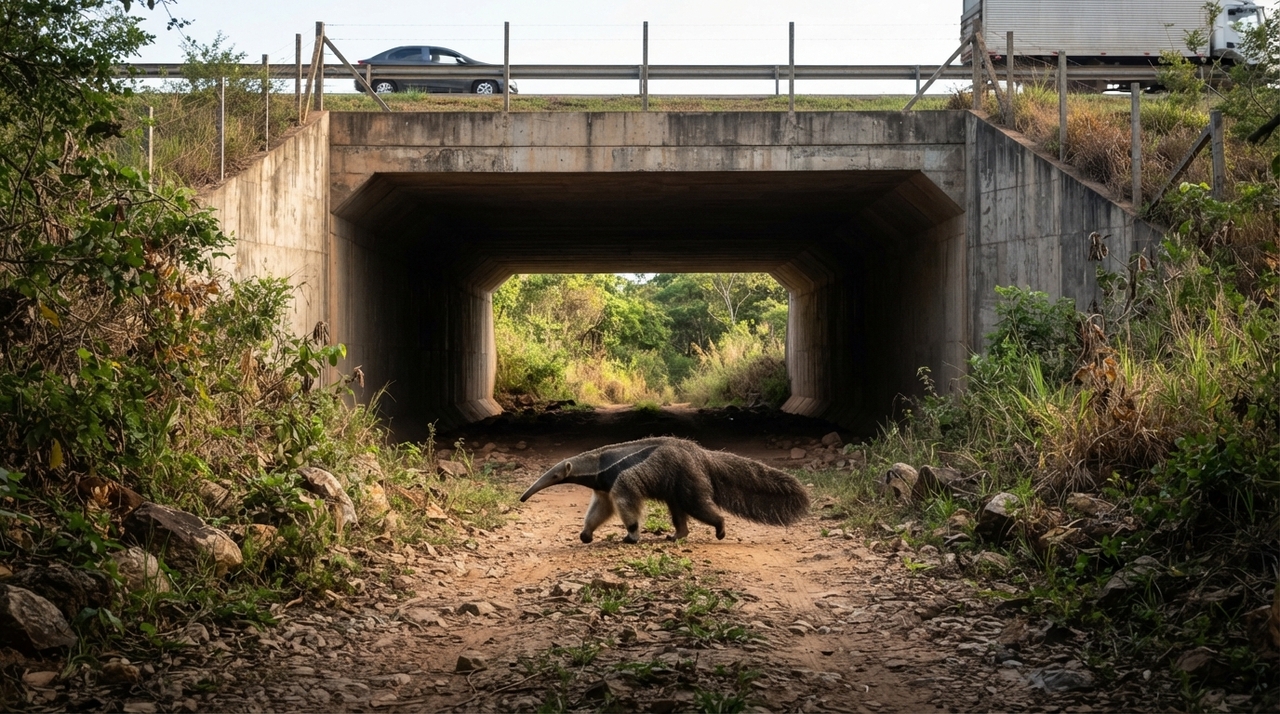 As estradas que cortam áreas campestres registram milhares de atropelamentos anuais devido à alta velocidade dos veículos.