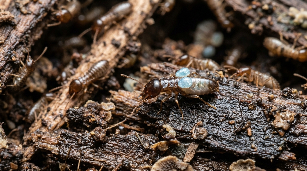 A espécie é Neocapritermes taracua, encontrada na América do Sul.