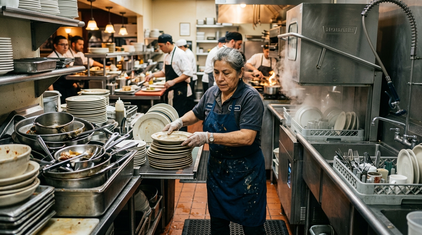 Ele começou como ajudante em um restaurante pequeno