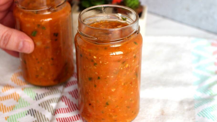 Molho de tomate prático na airfryer