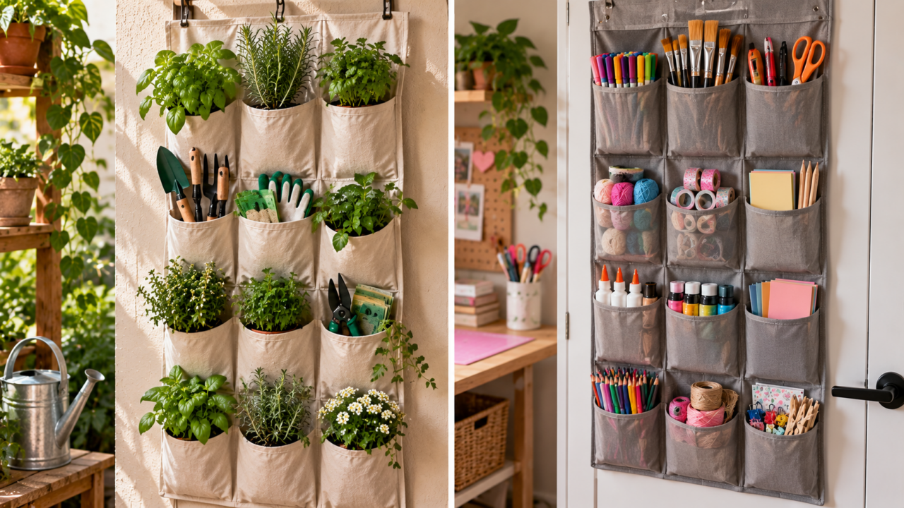 Como reaproveitar um organizador de sapatos antigo? Confira ideias para usar os bolsos na jardinagem, lavanderia, artesanato e organização vertical.