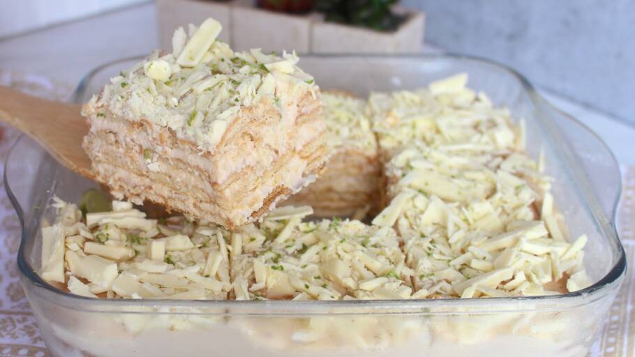 Pavê de limão cremoso e geladinho