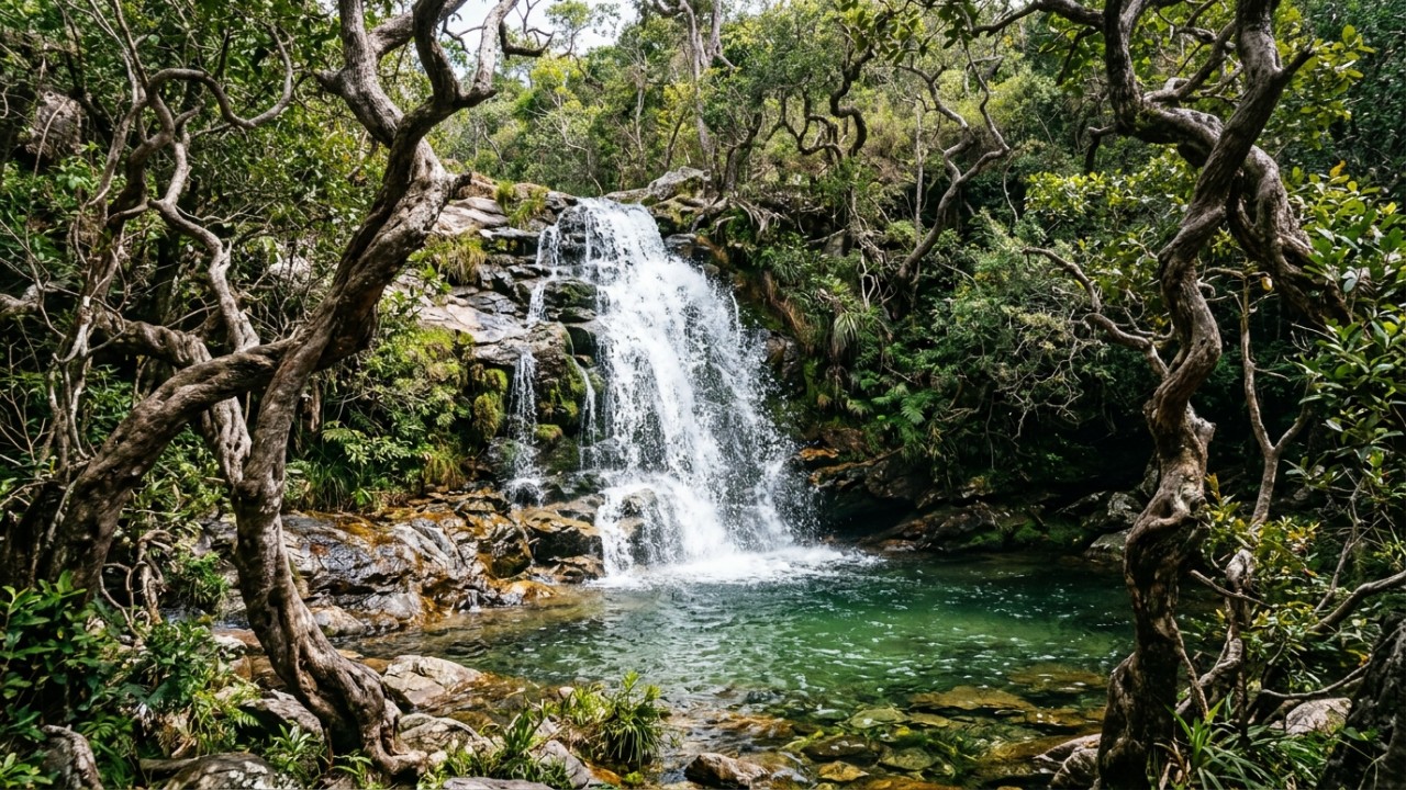 Trilhas ecológicas pelo Cerrado e cachoeiras de águas cristalinas renovam as energias dos visitantes no entorno histórico.