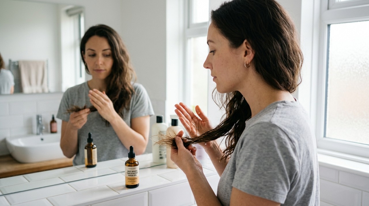 O método é simples, mas o cabelo não precisa ficar saturado de produto.