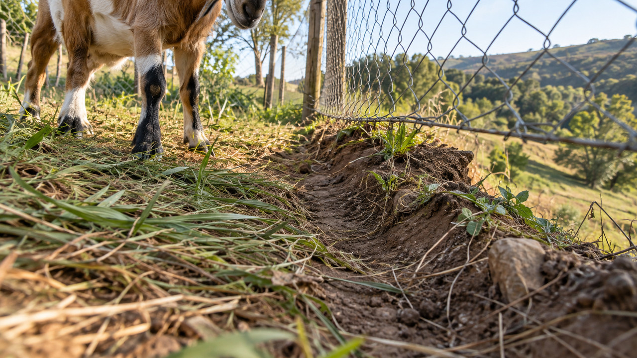 Uma abertura sob a tela ficava escondida pelo desnível do terreno.