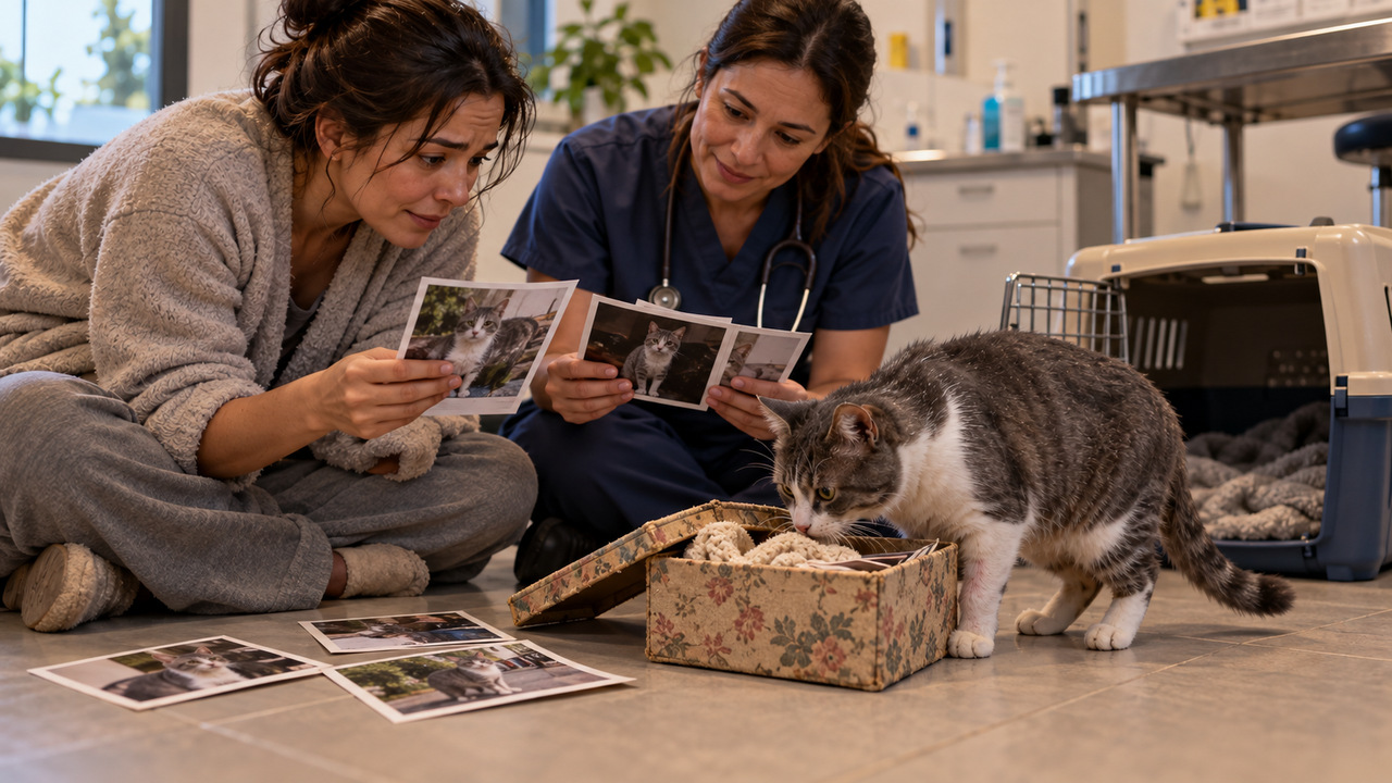 Família reencontrou o gato desaparecido havia quase dois anos.