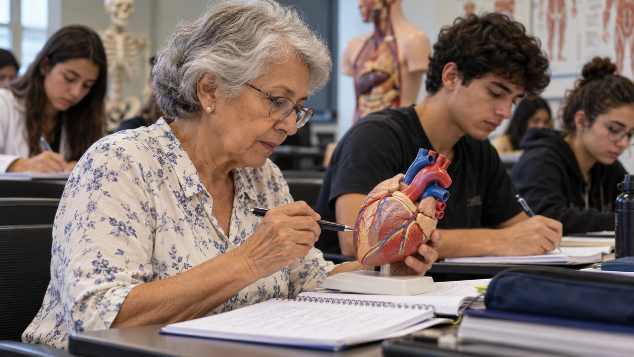 Lourdes enfrentou o vestibular após décadas dedicadas à educação.