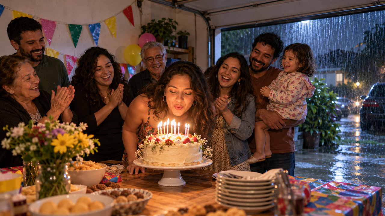 A festa improvisada acabou se tornando uma lembrança especial para todos.