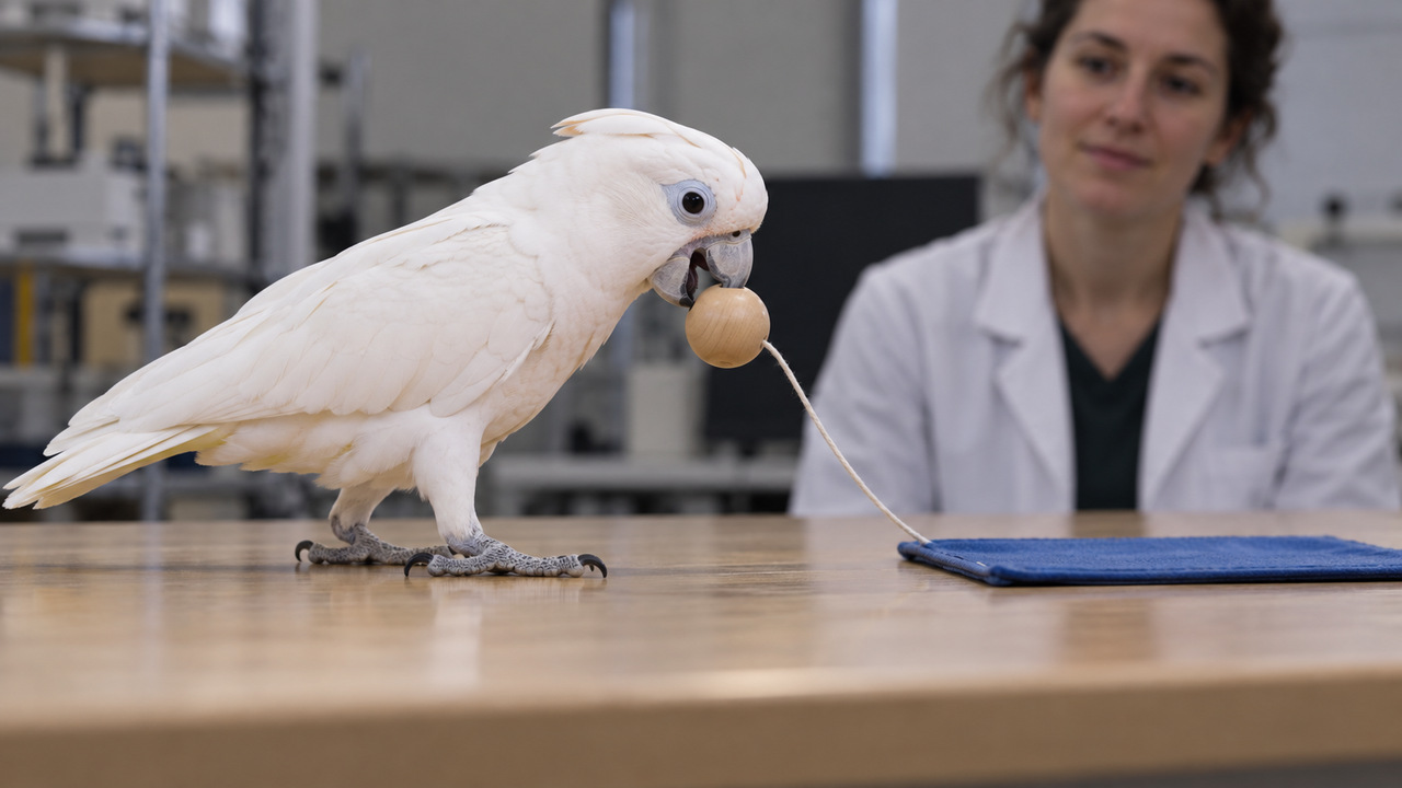 Experimento revelou aves saindo de plataformas para liberar objetos presos.