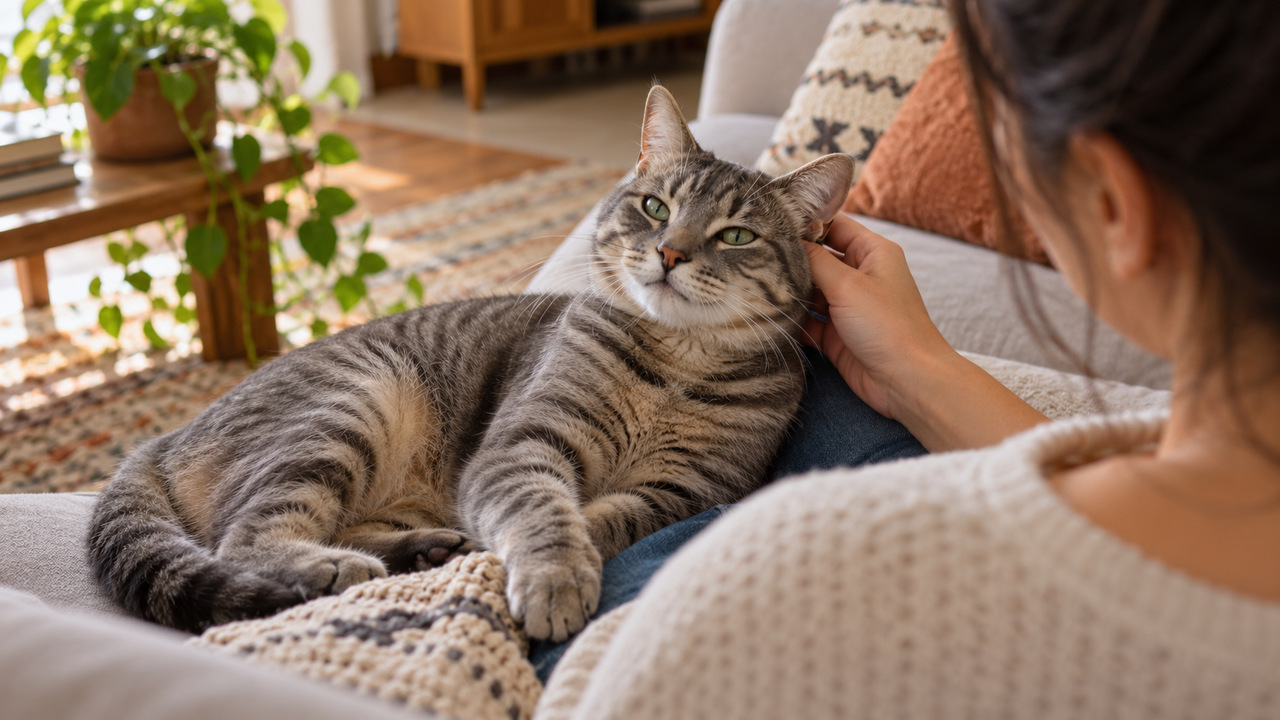 Gatos também podem ronronar em situações de dor ou estresse.