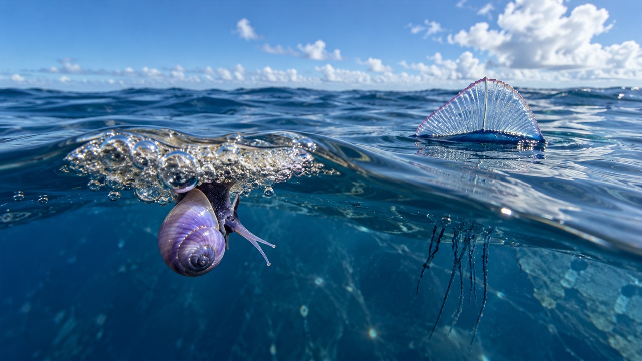 Correntes marinhas transportam esses pequenos animais por grandes distâncias.