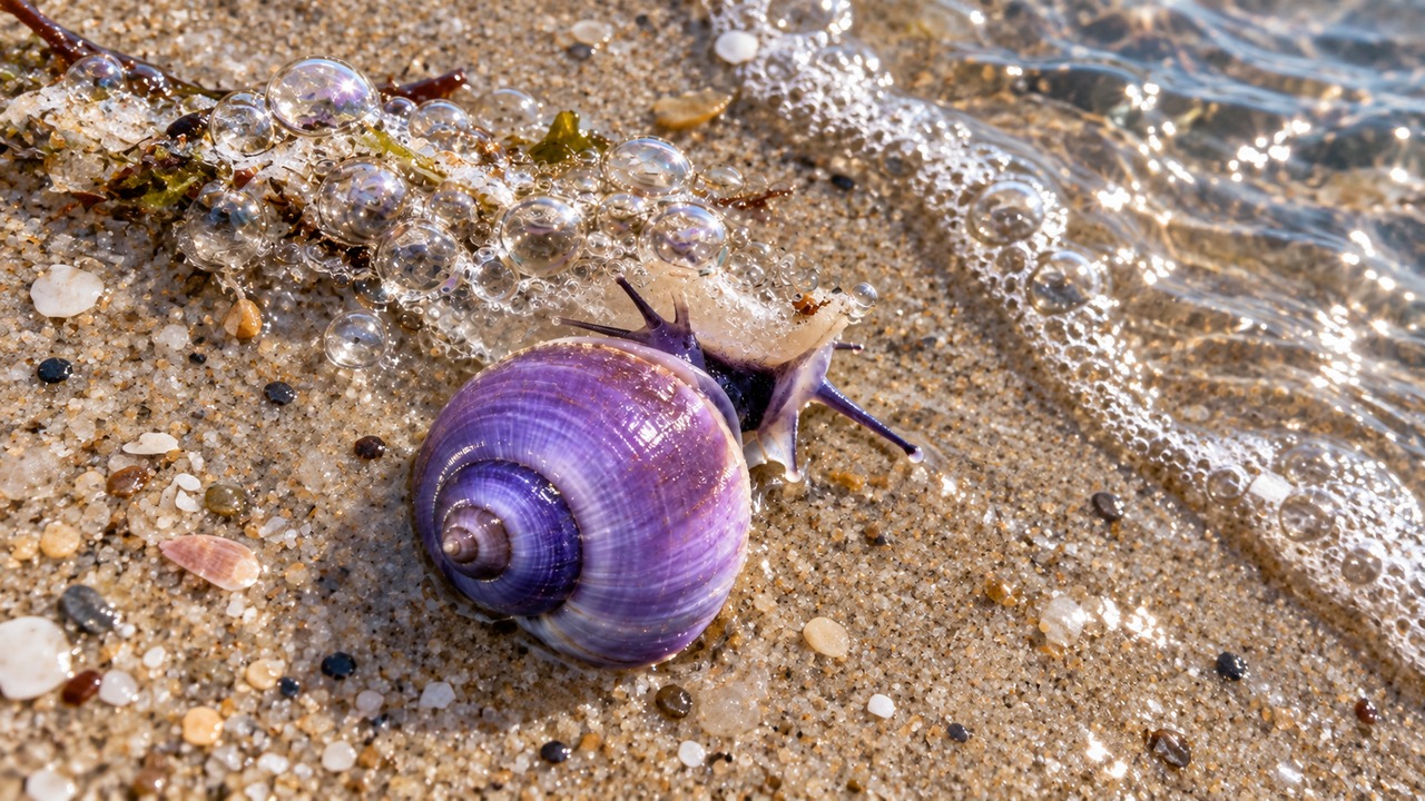O próprio caracol produz a estrutura que impede seu afundamento.