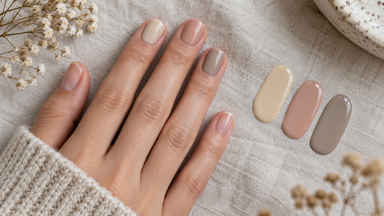 Tons rosados, quentes e acinzentados criam acabamentos distintos na manicure.