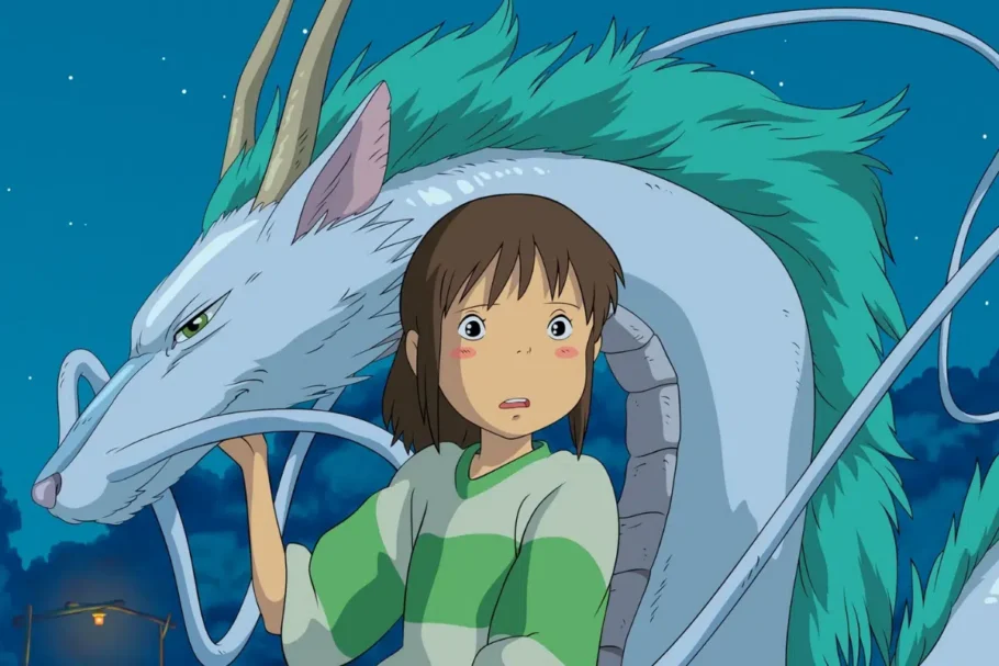“A Viagem de Chihiro” leva uma menina a um mundo fantástico, onde ela precisa encontrar coragem para enfrentar situações inesperadas (Imagem: Reprodução digital | Studio Ghibli e Europa Filmes)