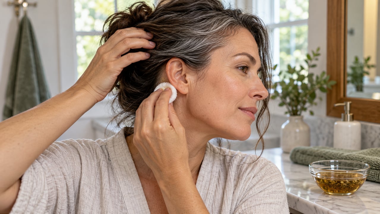 Antes da primeira aplicação, faça um teste de sensibilidade atrás da orelha e espere 24 horas – Imagem ilustrativa criada por inteligência artificial