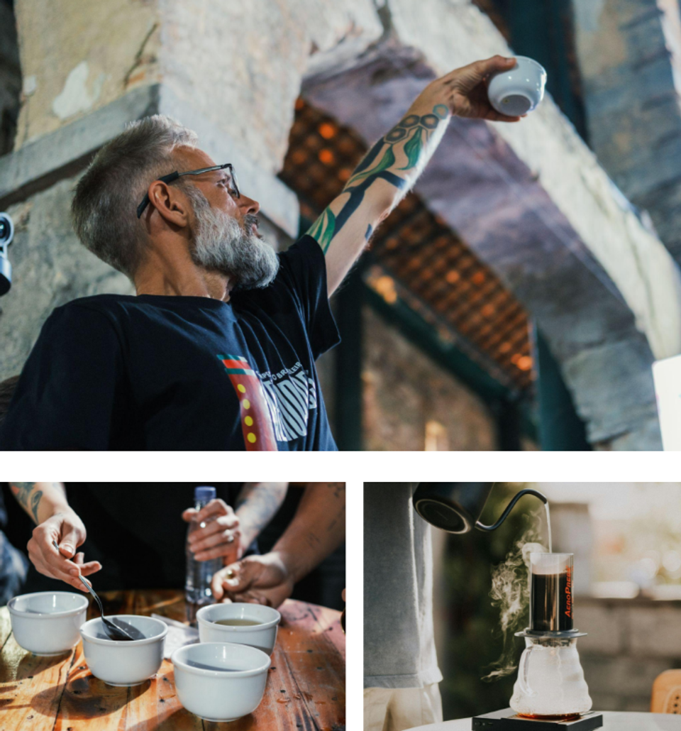 Os juízes provam tudo às cegas e escolhem seus favoritos. Quem avança chega à final e disputa a vaga para representar o Brasil no Mundial de AeroPress, no México