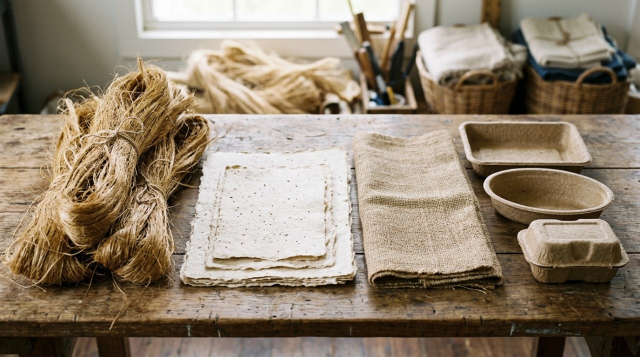 Depois de tratadas, as fibras podem ser incorporadas a fios e tecidos, muitas vezes misturadas com algodão, viscose ou outras matérias-primas.