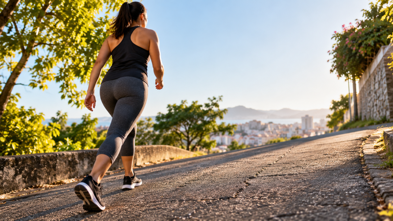 Uma caminhada com pequenas subidas pode aumentar a intensidade do exercício. Saiba por que a inclinação exige mais das pernas e da respiração.
