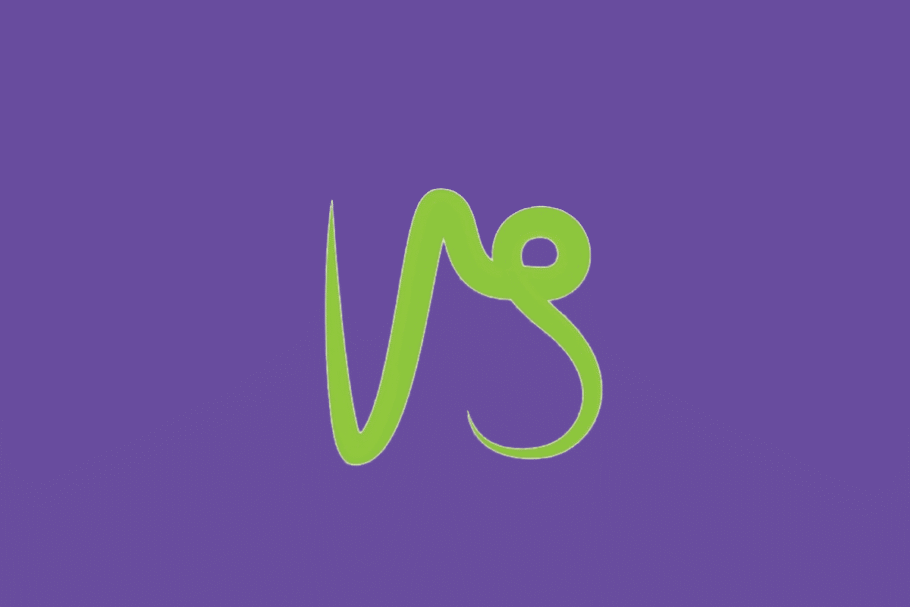 O símbolo astrológico do signo de Capricórnio em verde-claro sobre um fundo roxo