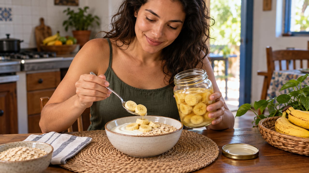 Porções prontas ajudam a usar a banana no café da manhã antes que ela passe do ponto – Imagem ilustrativa criada por inteligência artificial