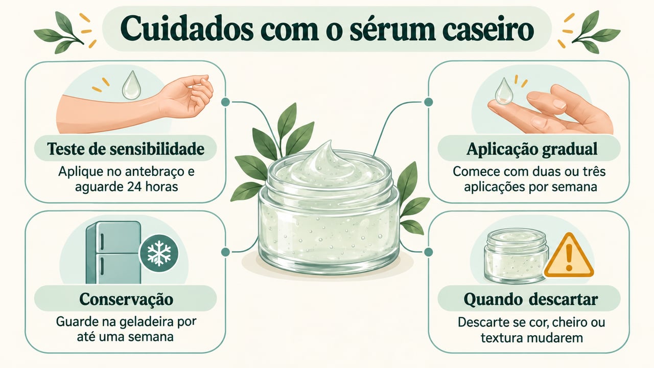 Teste a mistura por 24 horas antes de aplicar no rosto e conserve na geladeira por até uma semana – Imagem ilustrativa criada por inteligência artificial