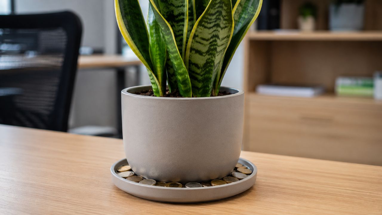 Cuide da planta e evite moedas no solo úmido para manter o simbolismo com segurança.