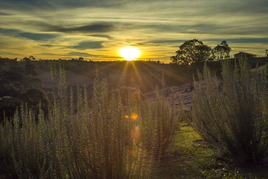 Pôr do Sol no Lanvadário, uma das atrações de Cunha (SP)