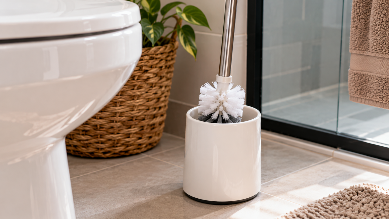 O suporte da escova sanitária fica com água e cheiro ruim? Entenda como as cerdas retêm umidade e quais cuidados ajudam a manter o recipiente seco.