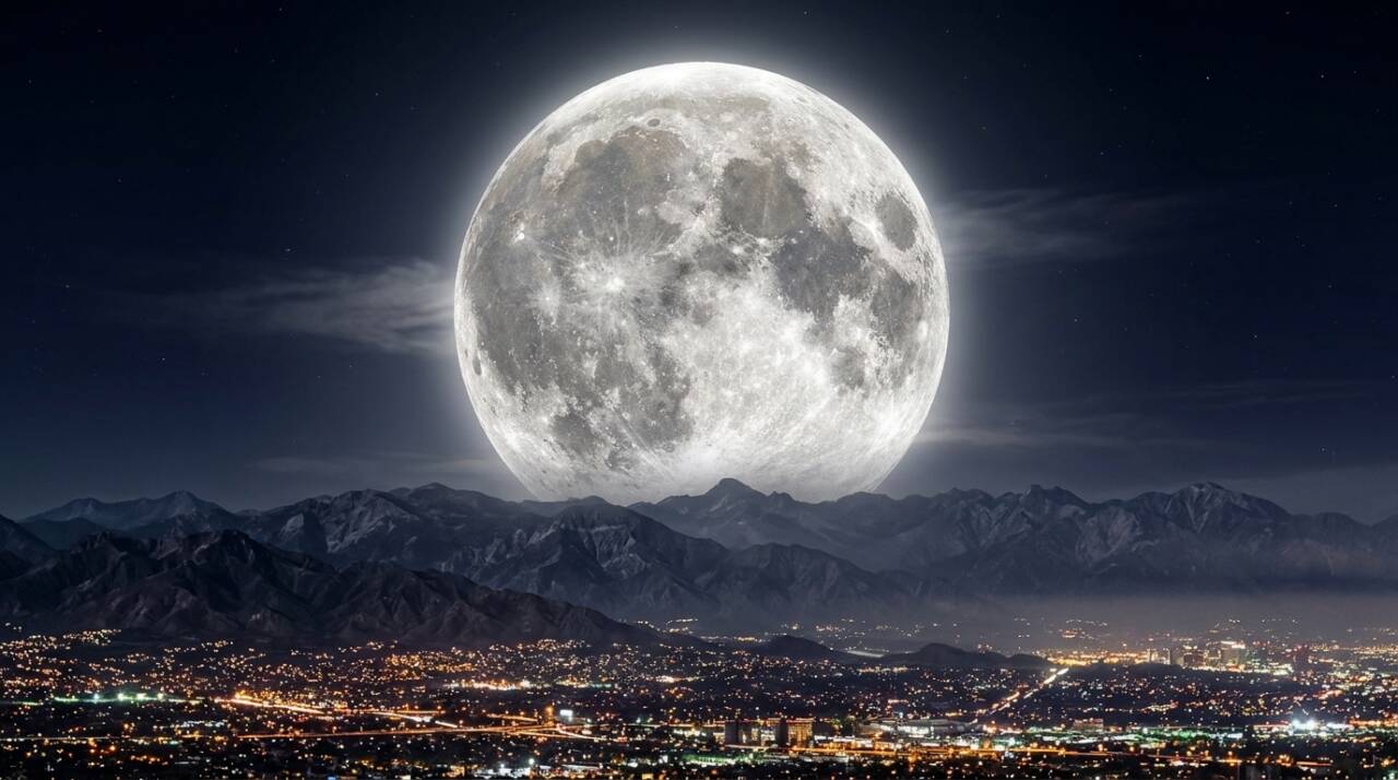 A Lua cheia de 24 de dezembro de 2026 será a maior superlua do ano. Entenda o efeito do perigeu e por que ela não parecerá tão gigante quanto nas fotos.